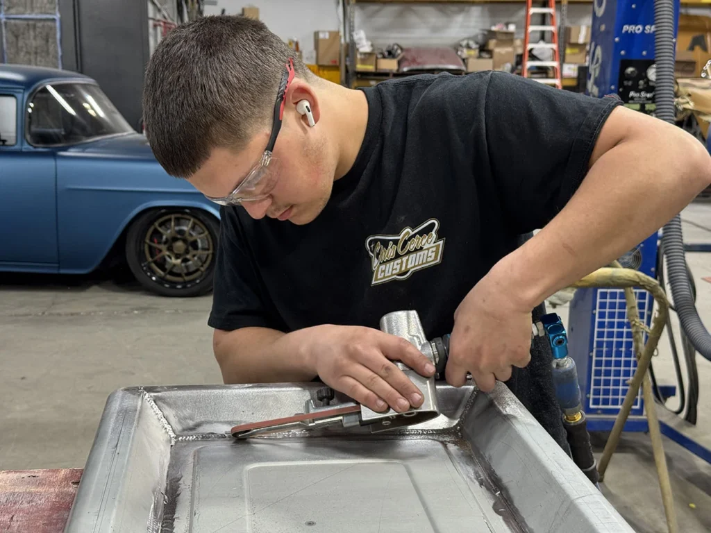 Shaping a custom tailgate panel at the workbench